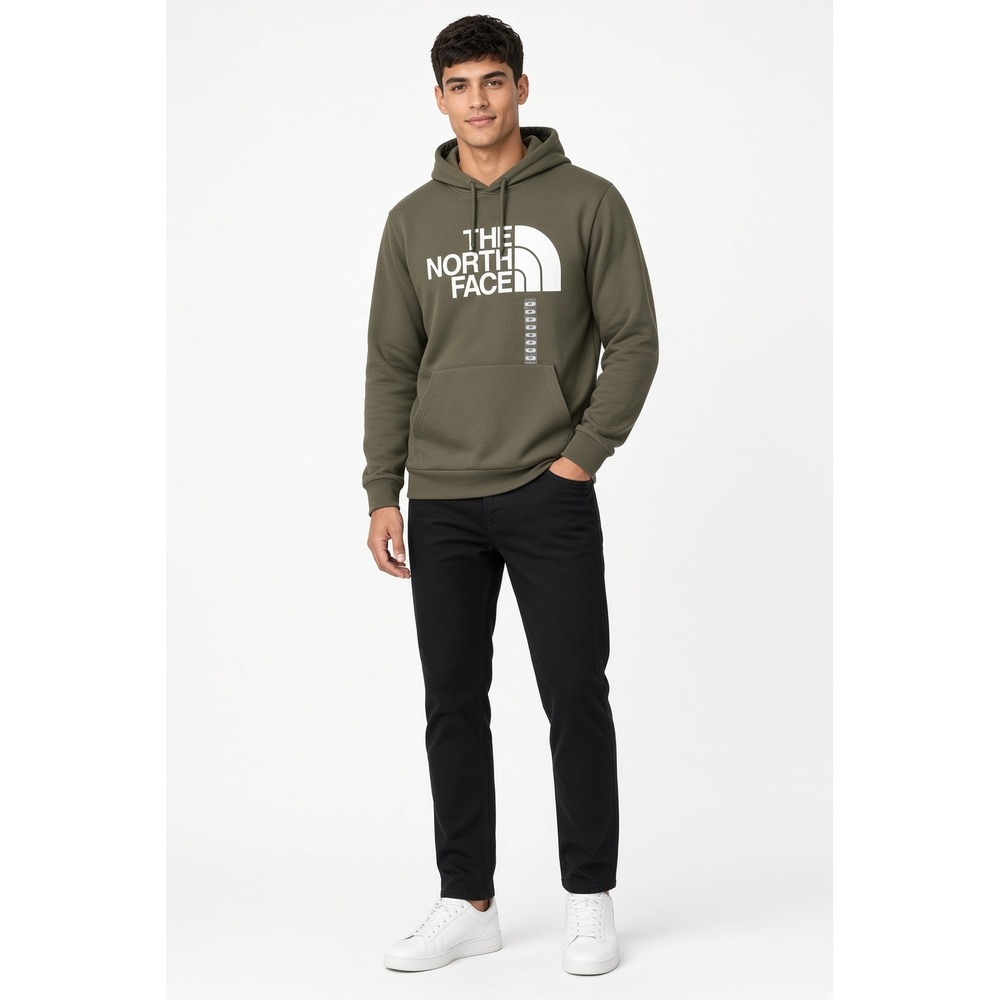 The North Face Mens Evolution Half Dome Hoodie New Taupe Green White S  Graphic